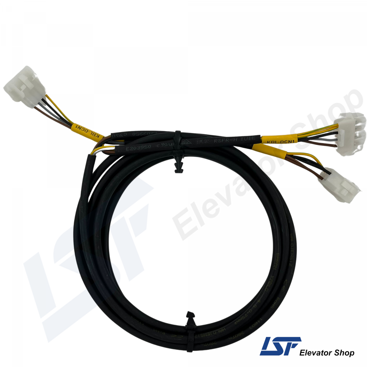 a black and yellow cable (KBL DCN1)