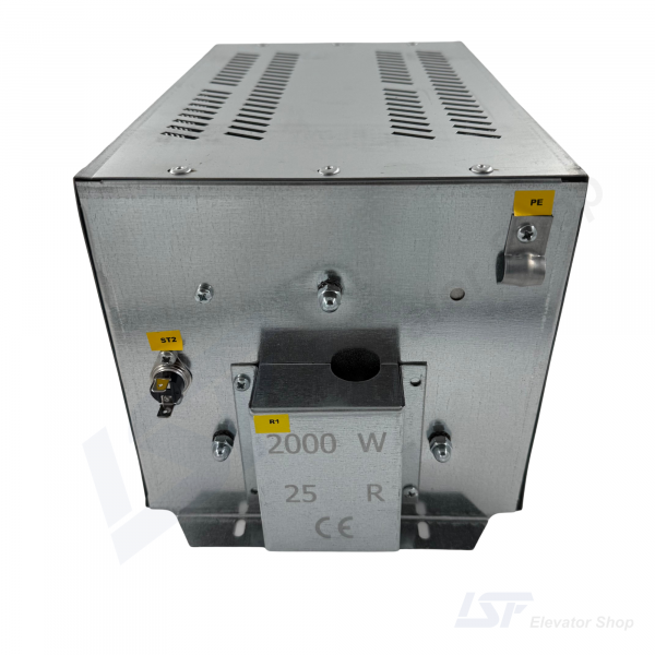 a metal box with holes and screws (Arkel 25 OHM 2000W Brake Resistor for 15kW 1)
