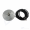 Top-down view of the Lika encoder, showing the solid shaft and the bolt pattern on the aluminum mounting flange.